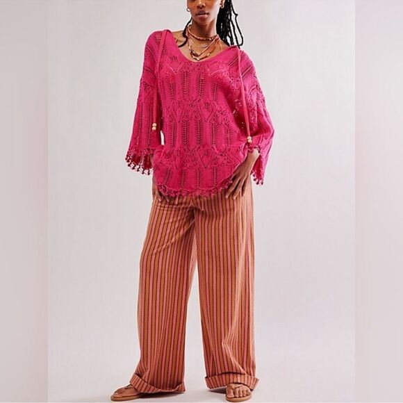 Free People Sand Dollar Knit Tunic in Pink - Picture 3 of 6